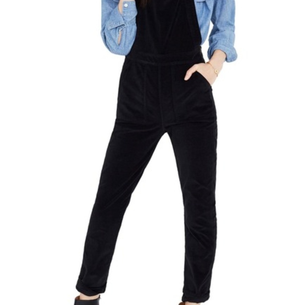 Madewell Velvet Skinny Overalls